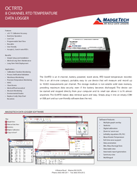 Thumbnail of document Data Sheet - OctRTDTempV2 Data Logger